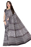 TAMAIRA FASHION Womens Plain Cotton Saree (2203_Grey)