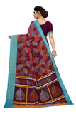 Gosriki Women'S Linen Cotton Floral Printed Saree With Blouse Piece (Pan Purple_Purple),Purple,,B097ZR49B4