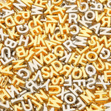 CYEENUT 500pcs Letter Beads Golden&Silver Acrylic Bead Large Plastic Letter Beads for DIY Crafts Bracelet Necklace Earrings Jewe