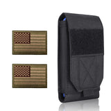 Heyqie Black Tactical Molle Cellphone Pouch Case,Heavy Duty Waterproof Phone Holster Bag for iPhone 11 12 13 Pro Max for Samsung