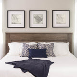 Prepac Stylish Flat Wood Panel Headboard for King Size Beds, Simplistic Wooden King Headboard 2.25 D x 81 W x 48 H, Drifted Gray