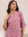 Libas Women'S Cotton Printed Straight Kurti (29637_Mauve_S)