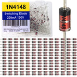 EEEEE 1N4148 Switching Diode (150pcs) 200mA 100V 100 Volt 200 MILLIAMP 0.2A IN4148 4148 Electronic Silicon Diodes