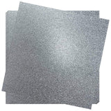 Crafasso 12 x 12 300gms Heavy & Premium Glitter cardstock, 15 Sheets, Silver