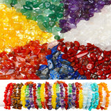 ZHIYUXI 400pcs Chakra Beads 5-8mm Beads Crystals Chips Gemstones Beads for Bracelet Making Irregular Chakra Stones Loose 1 Stran