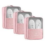 Kuber Industries Pack Of 3 Waterproof & AntiWrinkle Shoe Bags For Travelling With 3 Layers | Durable Shoe Pouch For Travel | Sh