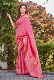 Glory Sarees Womens Banarasi Silk Saree With Blouse Piece (Banarasi_Saree134_Rani)