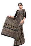 Tamaira Fashion Womens Plain Weave Pure Cotton Saree Without Blouse Piece(2336_Black)