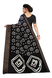 Anni Designer Women'S Linen Cotton Printed Saree With Blouse Piece (Farha Black_Black),Black,Free,Linen,Printed,With Blouse Piece