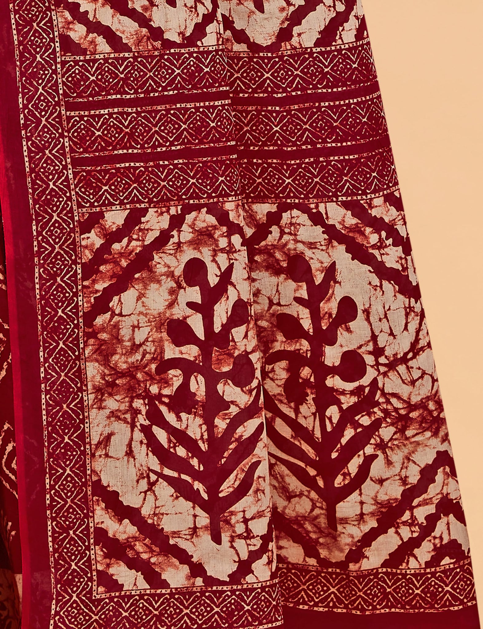 Tamaira Fashion Women'S Plain Cotton Saree (2480_Brown&Maroon