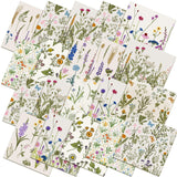 Hahafelt 10 Pcs 18 x 22 Inch Wildflower Floral Quilting Fabric Bundles Wildflower Floral Fabric Squares Spring Flower Precut Qui