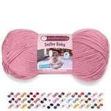 Makromecity Softee Baby Yarn,%100 Premium Anti-Pilling Acrylic, 3.5 Oz, 273 yd (100gr/250 mt), Dusty Rose Soft Yarn for Crocheti