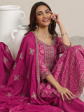 Libas Women'S Chinon Kurta Sets (99072O_Pink_M)