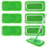 6Pcs Reusable Microfiber Mop Pads Refill Compatible with Swiffer Sweeper