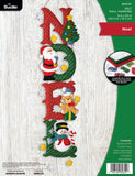 Bucilla Felt Applique Wall Hanging Kit, Noel, Perfect for Holiday DIY Arts and Crafts, 89655E