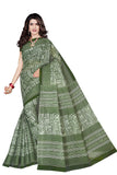 TAMAIRA FASHION Womens Plain Weave Pure Cotton Saree Without Blouse Piece(2203_BeigeandBottleGreen)
