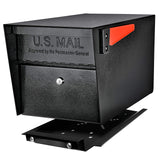 Mail Boss 7500 Mail Manager Pro Curbside Security, Black Locking Mailbox with House Numbers, Mounting Plate and Pull Out Mail Tr