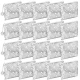 Locmeo 20 Pack Disco Cosmetic Bags Portable Glitter Sequin Mirror Makeup Organizer with Zipper, Suit for Bachelorette, New Years