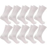 Cozyway Pure Cotton And Smell Free Sweat Absorbent MenS Formal Socks Pack Of 10 (FreeSize) (White)