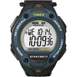 Timex Men's Ironman Triathlon Classic 30 Oversized 43mm Watch - Black & Blue Case Yellow Accents with Black Fast Wrap Strap