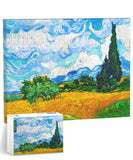 PieceRelax Puzzle Canvas Wall Art 366 Plastic Pieces for Adults - Vincent Van Gogh - Wheat Field with Cypresses - Unique Gift & 