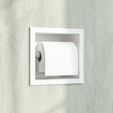 Qeke Toilet Paper Holder, SUS 304 Stainless Steel Recessed Toilet Paper Holder Built-in, in Wall Toilet Paper Wall Holder for Ba