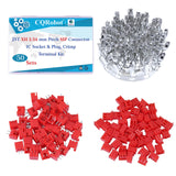 CQRobot JST Red XH 2.54 mm Pitch 2-Pin Electronic Computer Connector IC Male Plugs, Female Sockets Housing and T-Shaped Crimp Te