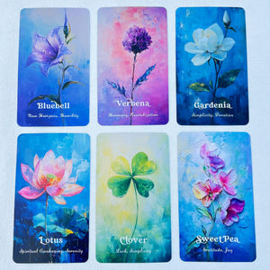 GZXINKE Blossoms of Wisdom Oracle Deck, Flower Oracle Cards for Beginners, Psychological Insight, Nature Oracle, Healing, Growth