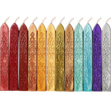 Bememo 12 Pieces Sealing Wax Sticks with Wicks Antique Fire Manuscript Sealing Wax for Seal Stamp(Christmas Color)