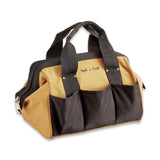 Style n Craft 23Pocket 12 Wide Mouth Tool Bag, HeavyDuty 600D Polyester Tool Storage Bag, Khaki and Black (76510)