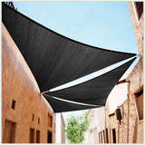ColourTree 8 x 8 x 8 Black Triangle Sun Shade Sail for Backyard