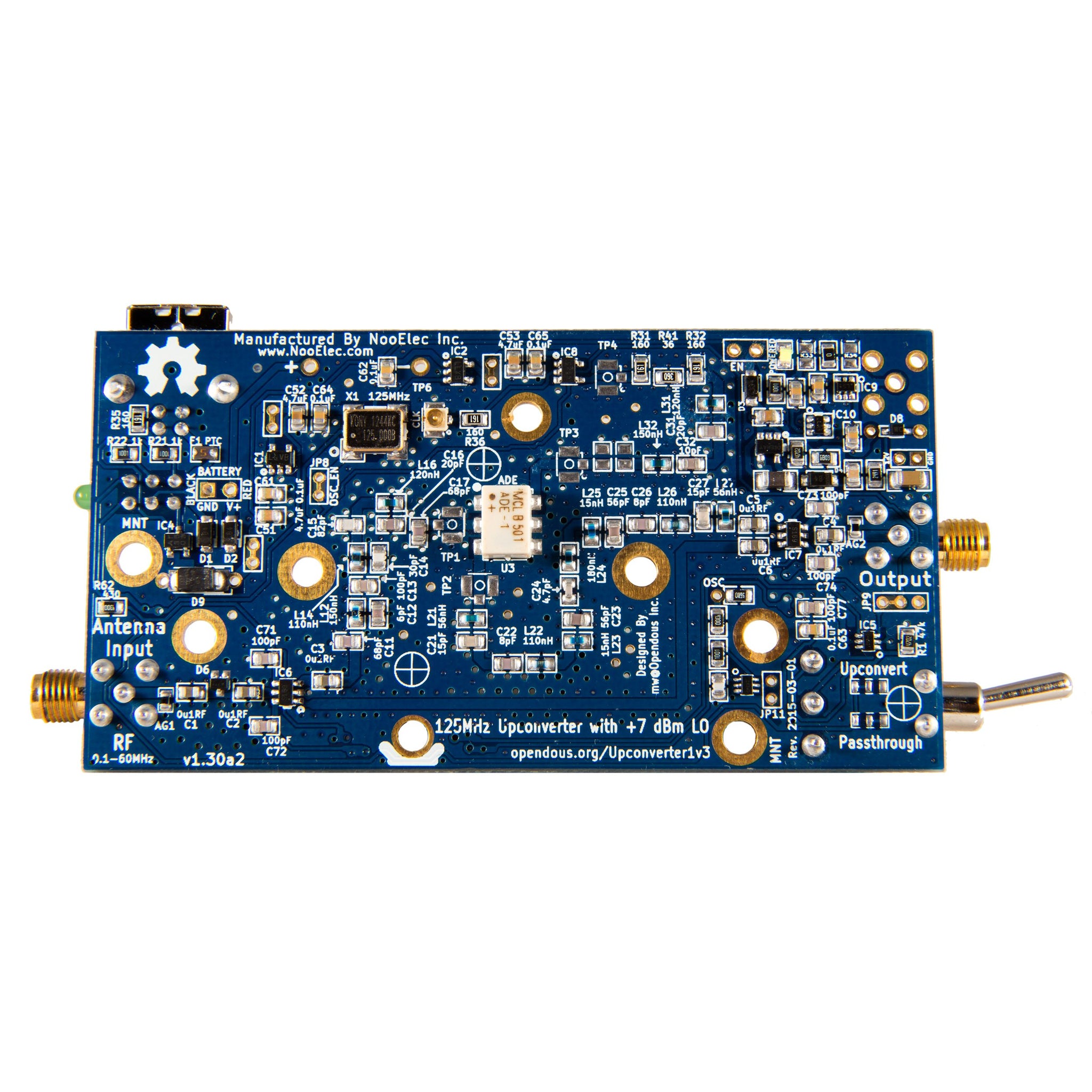 NooElec Ham It Up v1.3 Barebones RF Upconverter for Software Defined Radio. Works with Most SDRs Like HackRF & RTL-SDR (RTL2832U