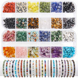 CHCCOYE 960pcs Natural Disc Gemstone Beads, 4x2mm Loose Beads for Jewelry Making - Smooth Stone Spacers for Friendship Bracelets