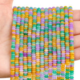 BONNY BOXX 1 Strand (150PCs) Natural 2 * 4mm Colorful Rondelle Beads, Natural Abacus Disk Stone Beads Loose Spacer Gemstone for 