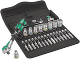 Wera 05004016001 8100 SA 6 Zyklop Metric Speed Ratchet Set, 28 Piece, 1/4 Drive