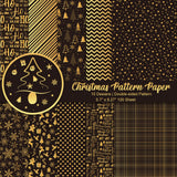 Morcheiong 100 Sheets Merry Christmas Pattern Paper Set Decorative Paper for Card Making Scrapbook Photo Album Decor, 10 Designs