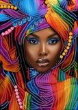 SKRYUIE DIY Diamond Art Kits for Adults African Special Shape - 5D Diamond Painting Kits for Adults African American - Crystal E