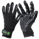 H HANDSON Pet Grooming Gloves - Patented #1 Ranked, Award Winning Shedding, Bathing, & Hair Remover Gloves - Gentle Brush for Ca