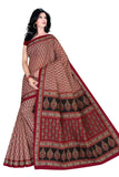 TAMAIRA FASHION Women's Plain Cotton Saree (802_Red, Maroon)