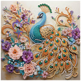 Sanjee 5D Special Shape Diamond Art Kits for Beginners, Peacock Diamond Painting Kits for Adults, Crystal Rhinestones Diamond Pa