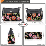 Adisa Women'S Girls Embroided Sling Bag (Sl5152-Bla),Black,,B0F2GL8H58