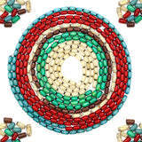 FunWeevz 350 African Beads for Jewelry Making, Buri and Betel Nut Bead Strands with 2 Necklaces, Crafts Supplies for Native Ame