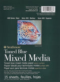 Strathmore 400 Series Mixed Media Pad Tone Blue 6X8-15 Sheets -62462406