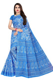 TAMAIRA FASHION Womens Plain Weave Pure Cotton Saree Without Blouse Piece(AB18_Blue)