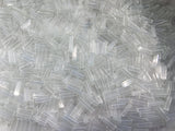 Czech Bugle Beads 40 gr / 1.4 oz Crystal Clear Glass Tube Size #3 7mm