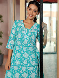 Libas Women'S Pure Cotton Kurta Sets (36753O_Blue Blue L