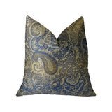 Plutus Brands Plutus Paciotti Handmade Throw Pillow, 26 X 26, Navy/Blue/Taupe