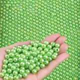 XIANNVXI Light Green Pearl Beads for Jewelry Making 500Pcs 8mm Round Pearl Green Beads with Hole for Crafs Bracelets Necklace Ma