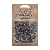 Advantus Hinge Clips, Antique Satin Nickel Finish, Pack of 15 Miniature Metal Bulldog Clips, 7/8 x 7/8 Inch, TH92692