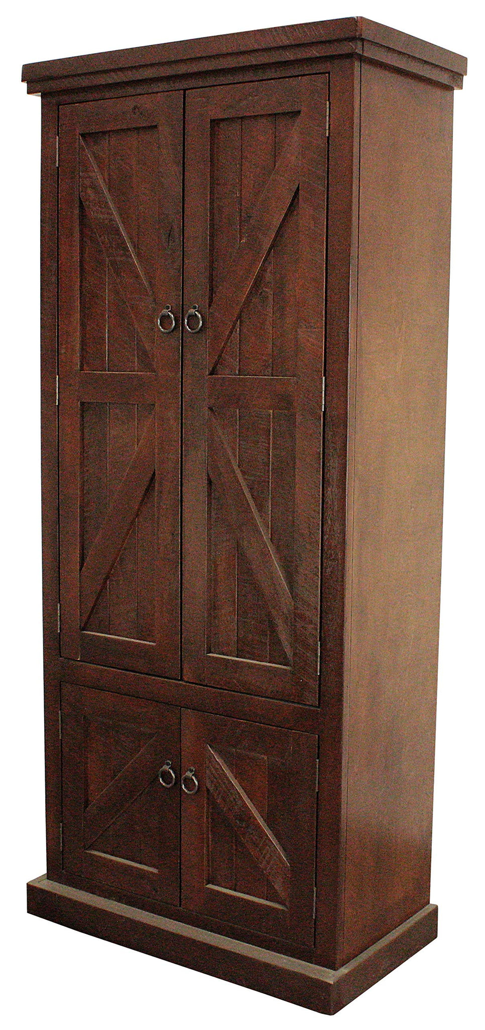 American Heartland Mfg. Rustic Double Door Pantry, Concord Cherry